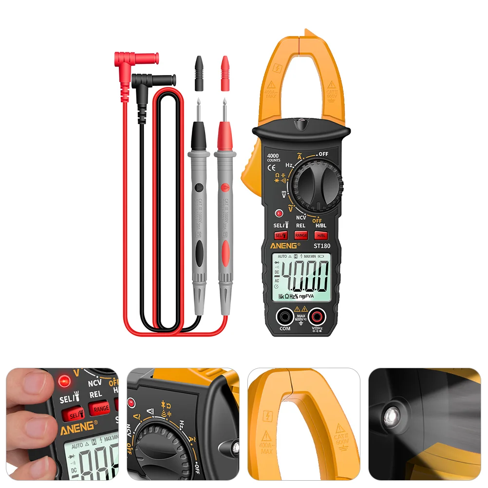 

Clamp Multimeter Auto Digital Portable Handheld Electrician Tool Electrical Repair Supplies Electronic Tester