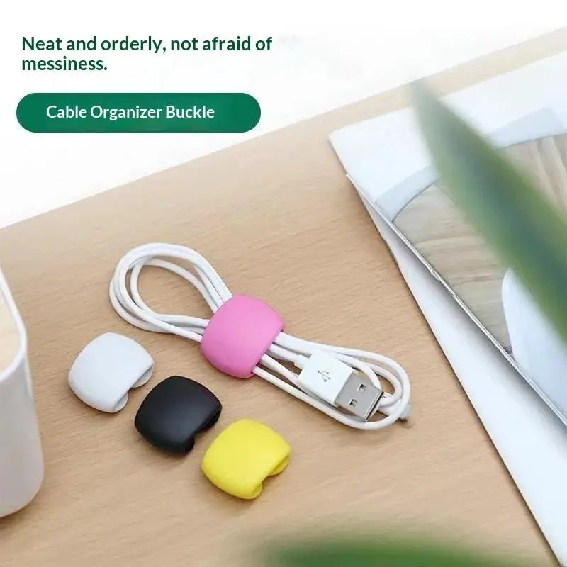 10Pcs Multifunction Cable Organizer USB Holder Cable Management Clip Cord Keeper Headphone Earphone Phone Charger Wire Clips