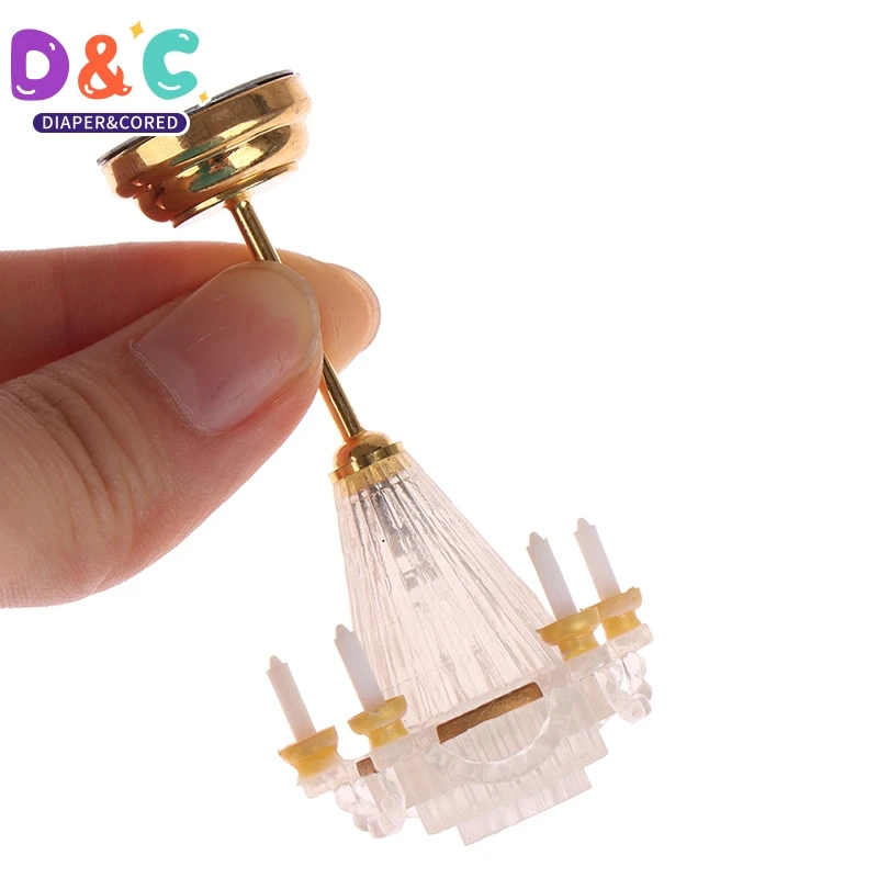 1:12 Dollhouse Miniature Ceiling Lamp LED Lamp Wall Light Living Room Decor Toy