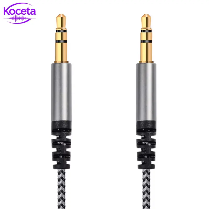 Cable de auriculares Koceta de 3,5mm a 3,5mm OFC, Cable de audio para auriculares HiFi, Cable de audio con conector de 1,5m para shp9500 msr7 1a WH1000XM5 MDR-1A