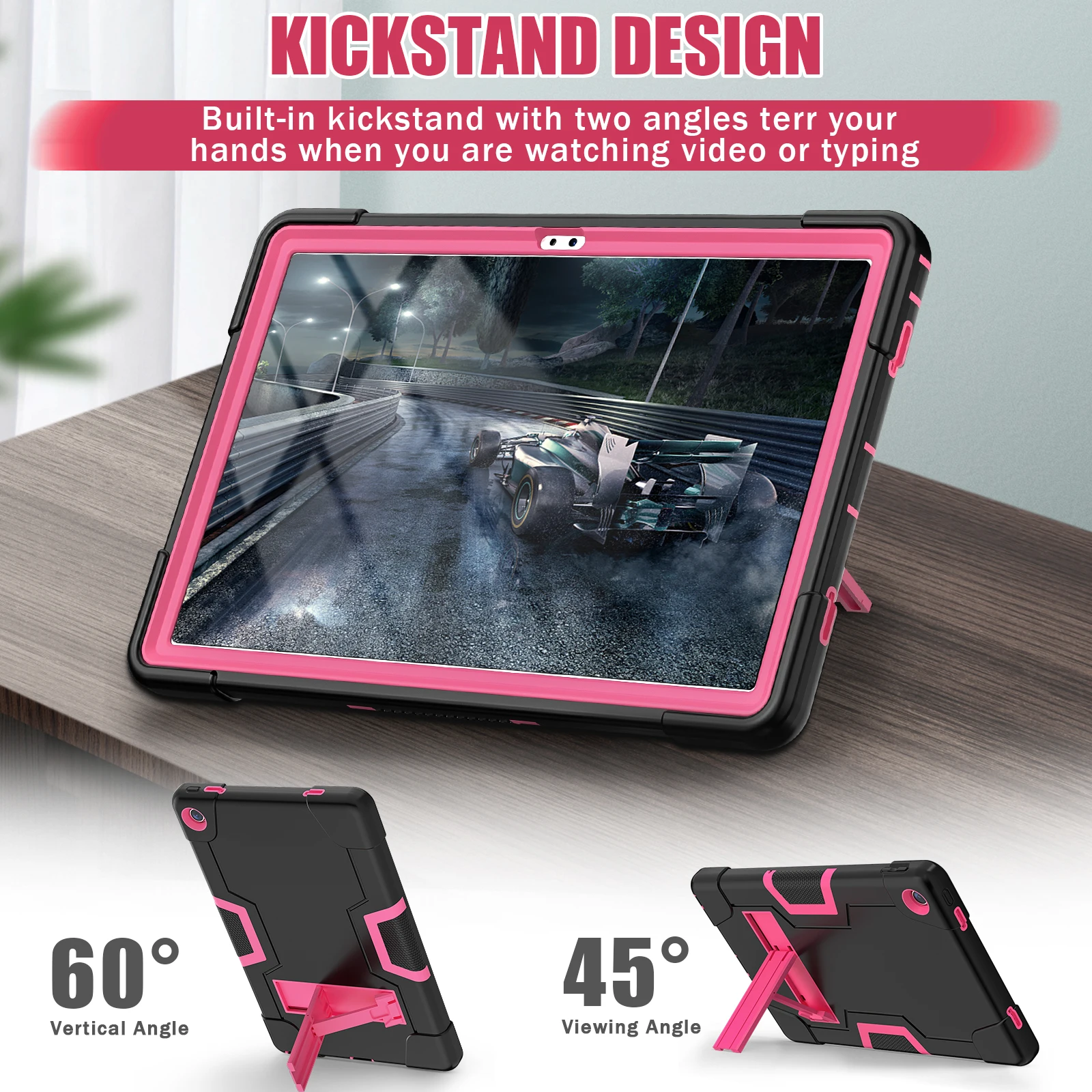 Heavy Duty Hybrid Case For Lenovo Xiaoxin Pad 10.6 2022 Tab M10 Plus 3rd Gen 10.6" 2022 TB-125 128FU XU Kickstand Armor Cover 