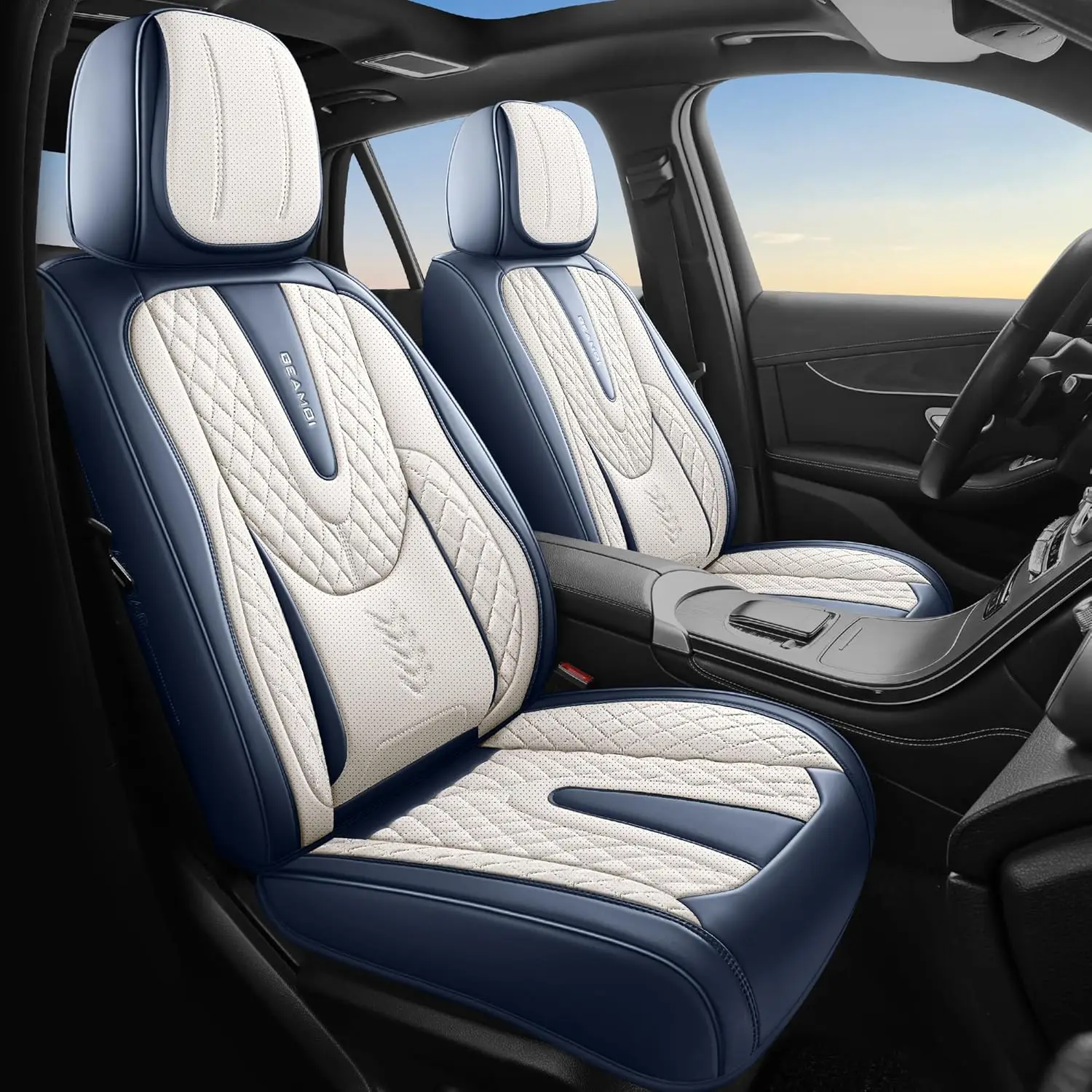 

Leather Car Seat Covers, Universal Full Set Waterproof Seat Covers for Cars Trucks SUV Pick-up, Automotive Seat Covers Protector