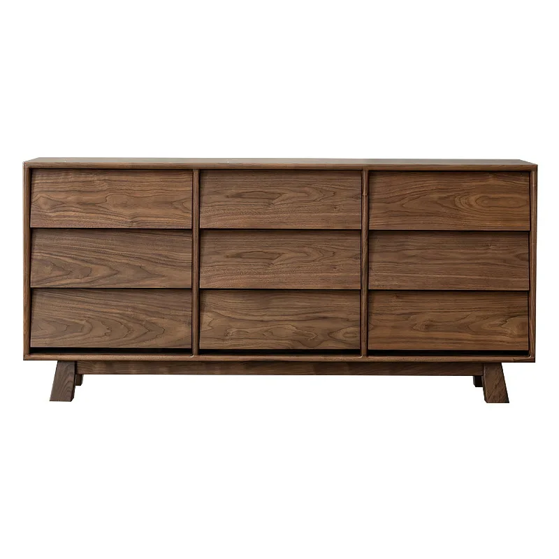 

walnut solid wood nine-chest cabinet household entry porch c bedside cabinet cherry wood log storage cabinet