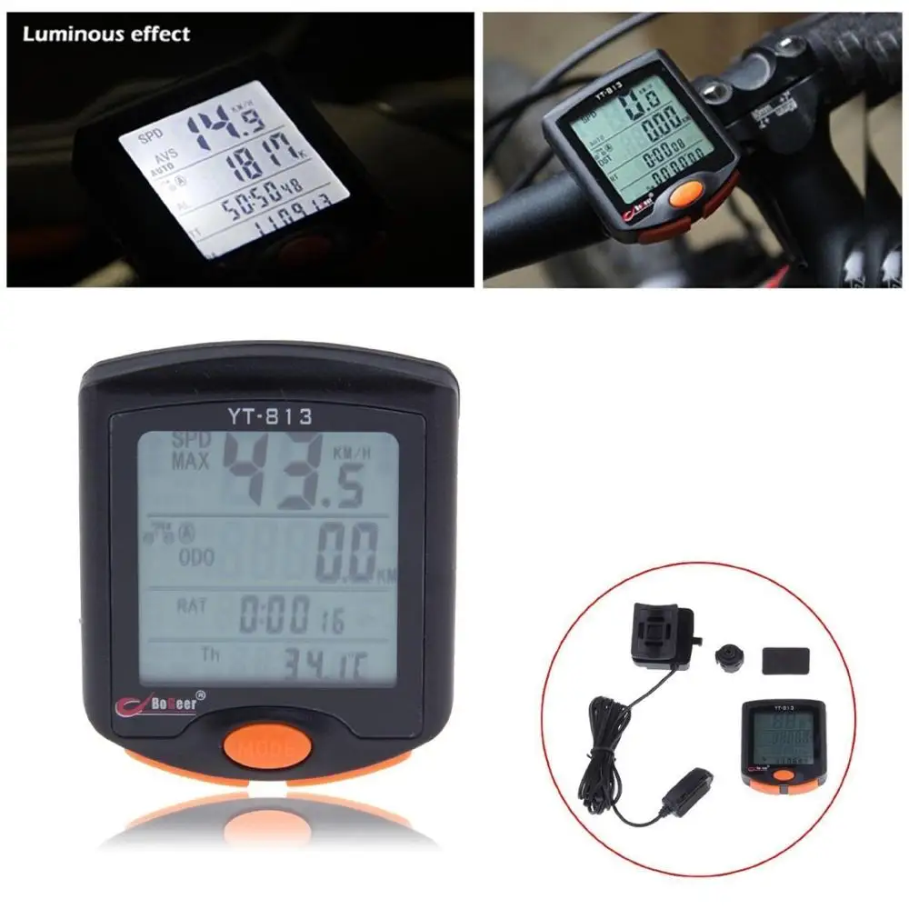 Bike Speed Meter Digital Bike Computer Multifunction Waterproof Night Backlit Sports Sensors Bicycle Computer Speedometer