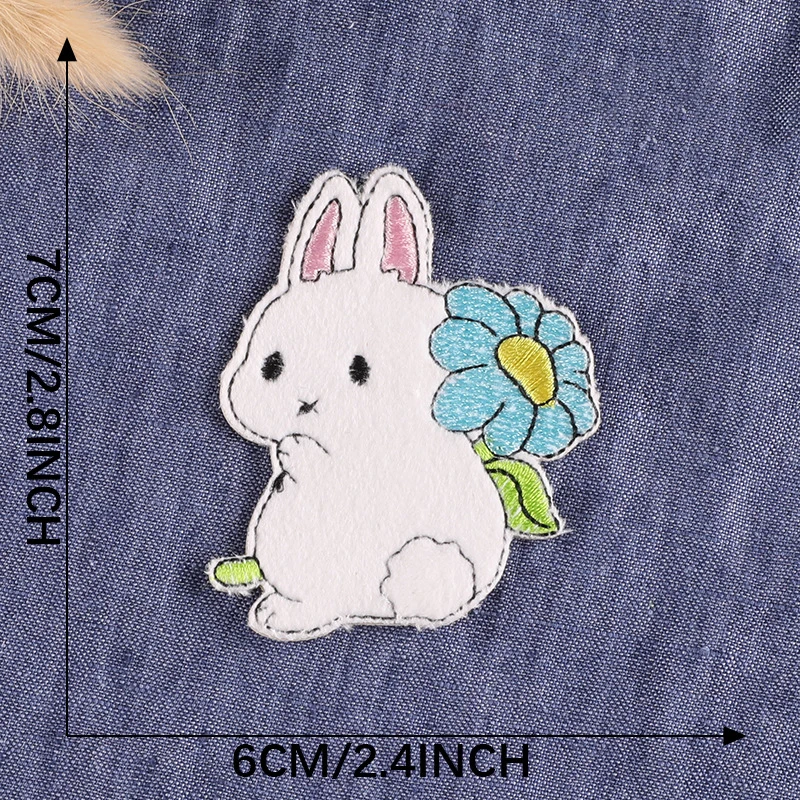 Ricamo peluche coniglio Aberdeen Patch per vestiti accessori Bunny Patch abbigliamento per bambini decorazione adesivo adesivo