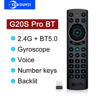 G20S PRO 2.4G Bluetooth 5.0 Smart Voice Remote Control IR Learning Wireless Fly Air Mouse Gyro Backlit For Android TV Box