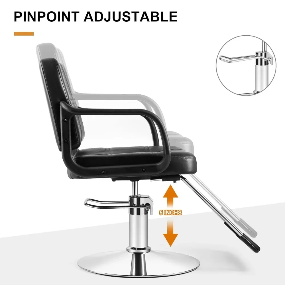 Hydraulic Barber Chair Salon Chair for Hair Stylist Tattoo Chair Shampoo Salon Equipment Furniture Rolling Professional Beauty