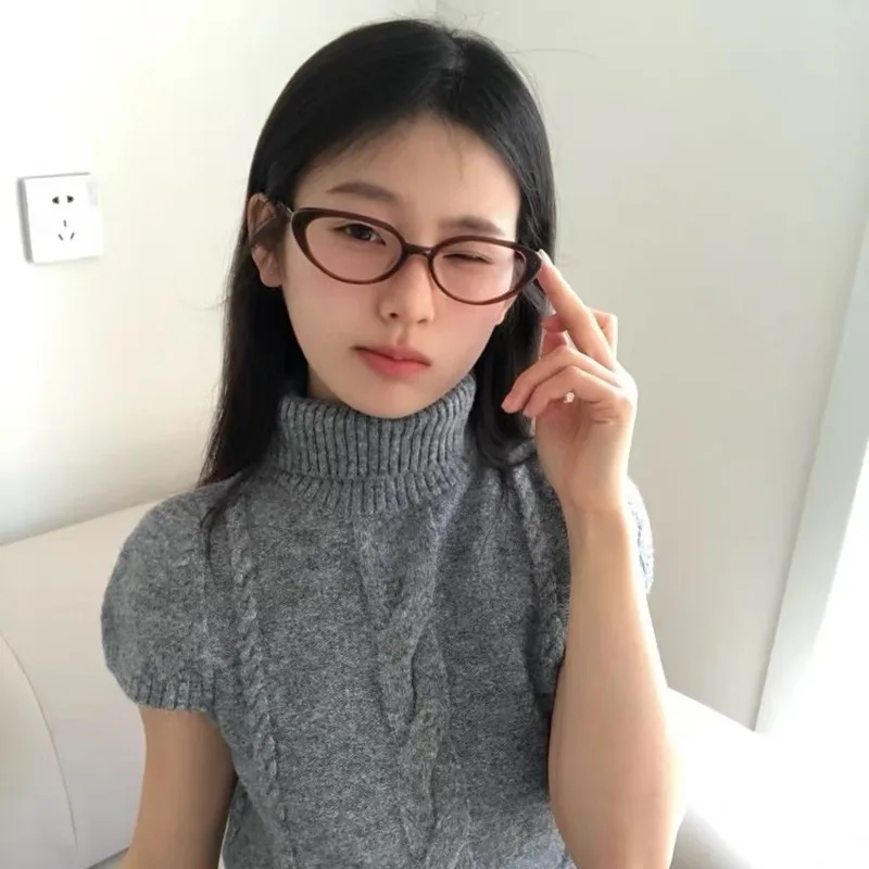 كوريا لطيف مكافحة نظارات الضوء الأزرق الإطار النساء INS لا ماكياج عادي نظارات الرجال نظارات لطيف نظارات الكمبيوتر الزخرفية #3