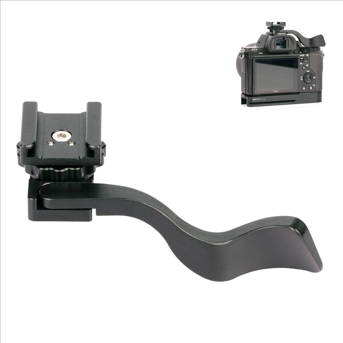A6700 A6600 hotshoe handle with coldshoe Not blocking screen can install microphone fill light A7m5 A7S3 XE5 XT20 Thumb Grip