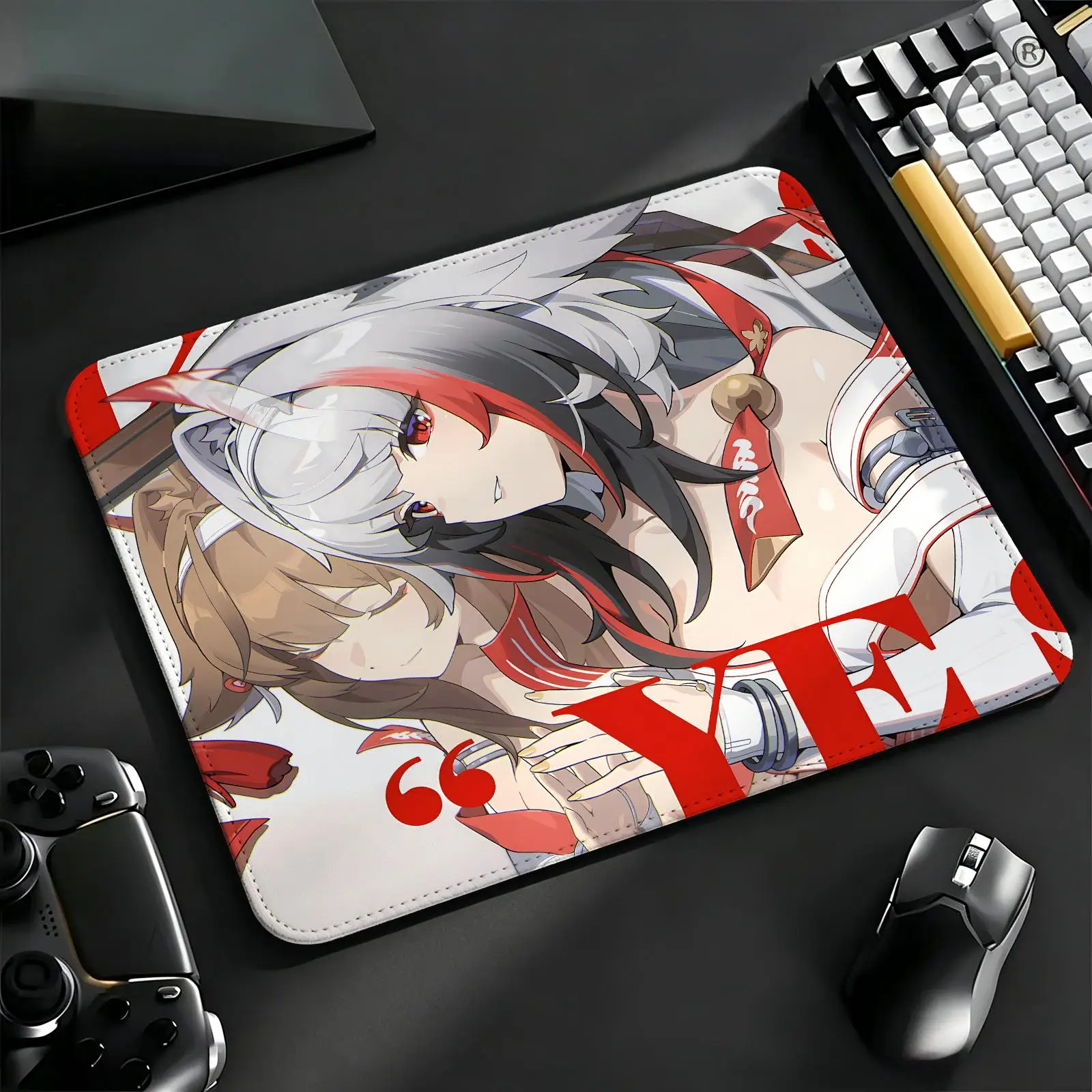 Compact Gaming Mat Reinforced Stitched Border,Portable Laptop Desk Pad for Office & E-sports Zenless Zone Zero Ye Shunguang