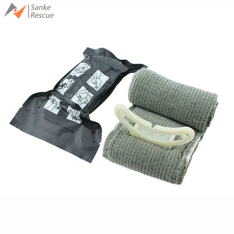 مجموعة الصدمات للإسعافات الأولية في حالات الطوارئ مع ضمادة إسرائيلية للتخييم في الهواء الطلق والمشي لمسافات طويلة والحماية الأمنية والعناية بالجروح #4