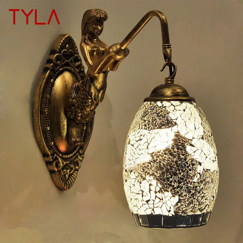 

TYLA Contemporary Mermaid Wall Lamp Personalized And Creative Living Room Bedroom Hallway Bar Decoration Light