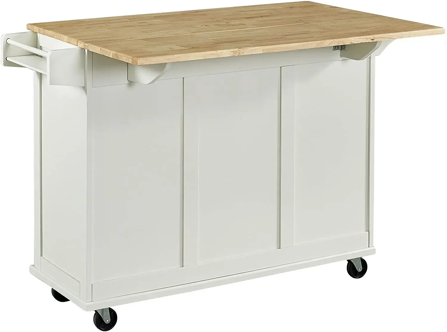 Kitchen Furniture Food Service Cart Wooden Trolley with Wine Rack and Wheel