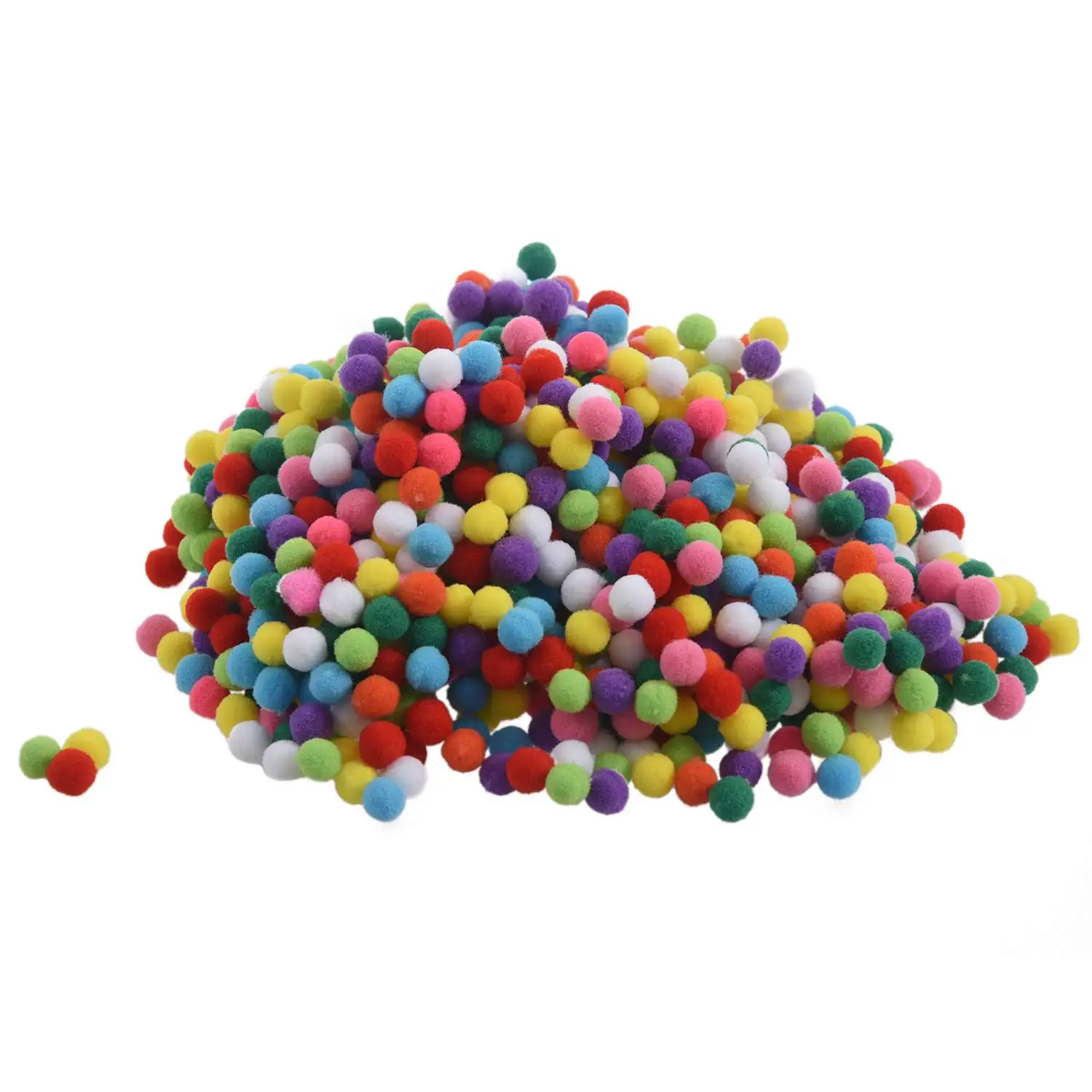 1000 ชิ้น 10 มิลลิเมตรผสมสี Soft Pom Poms Pompoms สําหรับงานฝีมือเด็ก