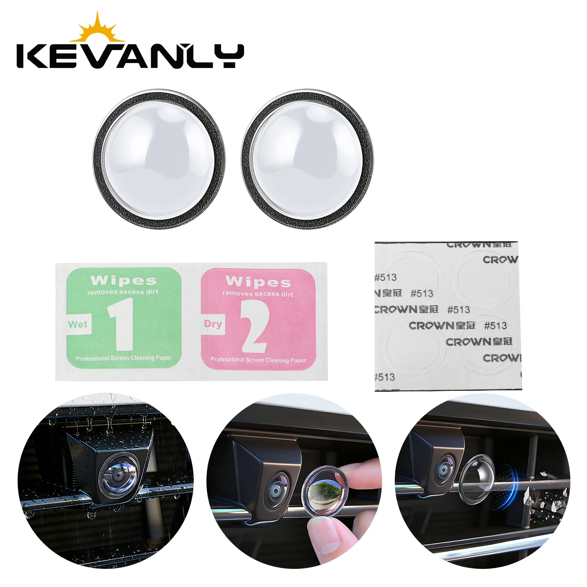 1 pair Car Camera Protective Cover Car Hooks Front Bumper Camera Anti-Scratch Shield Lens Guard PC Protective Cover Kits
