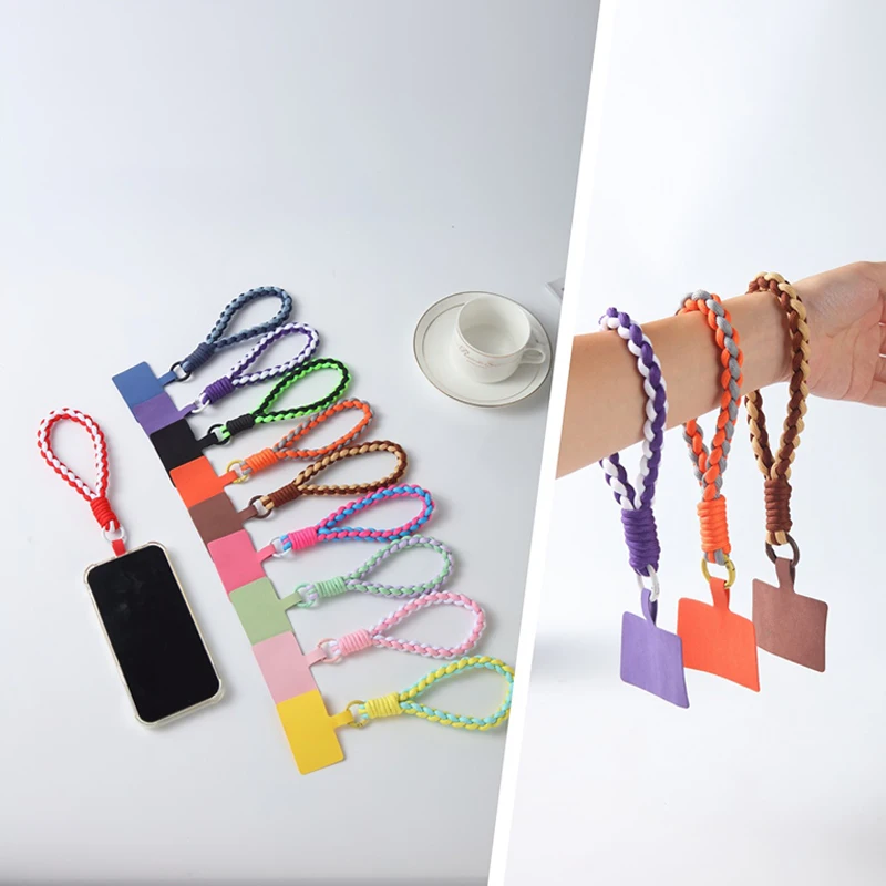 Colorful Short Mobile Phone Straps Fashion Multi-Functional Braided Phone Case Hanging Rope Mobile Phone Anti Lost Lanyard