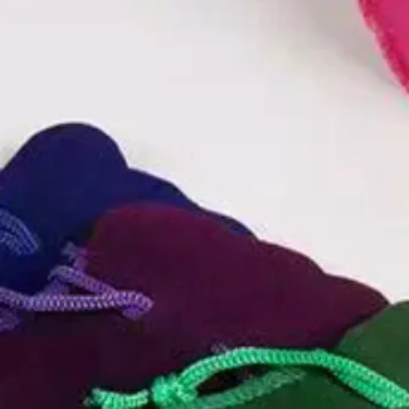 Gourd Velvet Drawstring Jewelry Storage Bags 10pcs Colorful Portable Pouches for Travel Earring Ring Holder