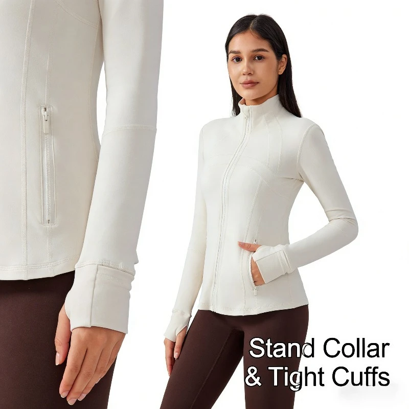 

Осенне-зимняя новая спортивная куртка для йоги для женщин, верхняя куртка с длинными рукавами для бега, фитнеса, йоги