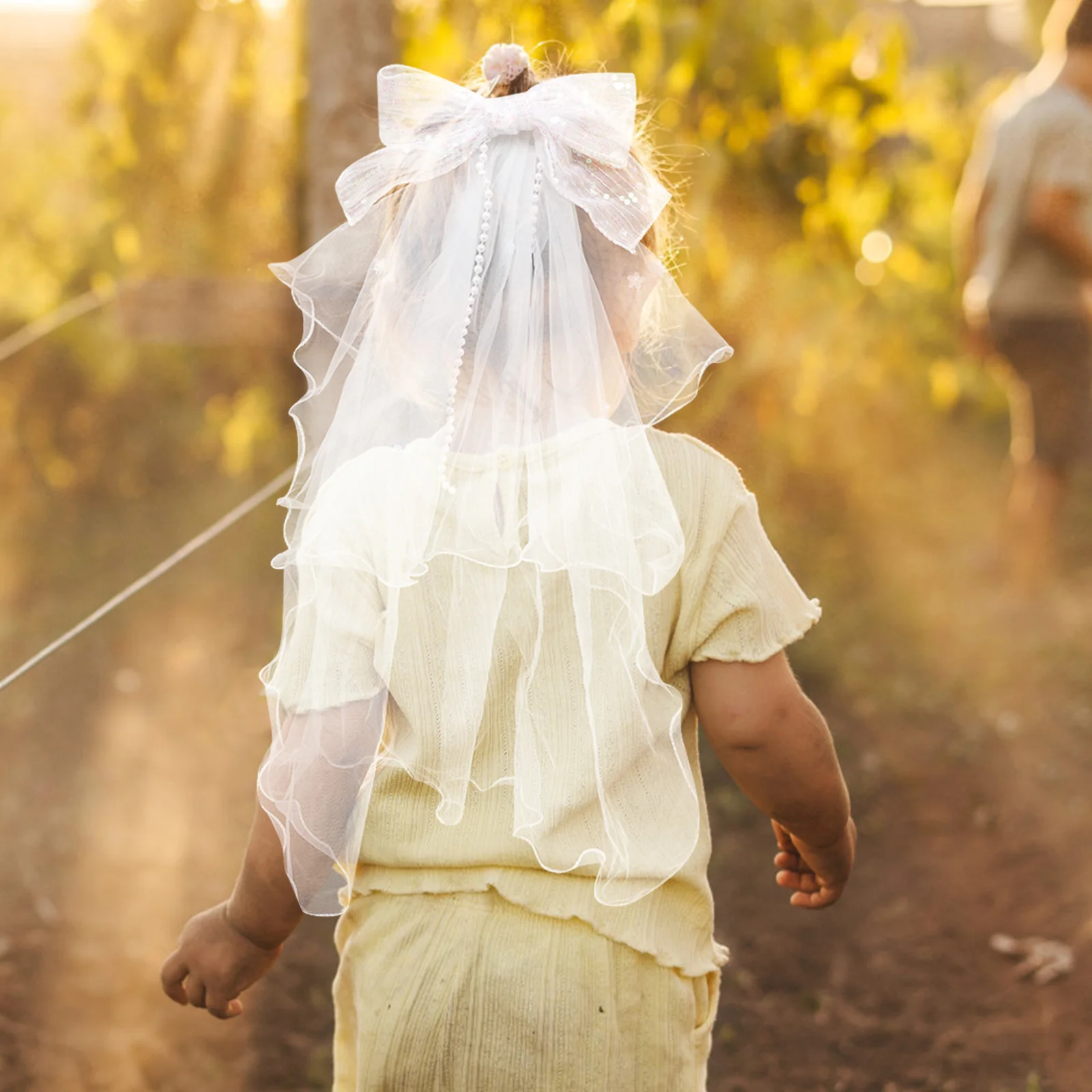 

1 Piece Hair Clip for Girls Soft Embroidered Bow Wedding Headpiece Comfortable Fit for Photo Banquet Party