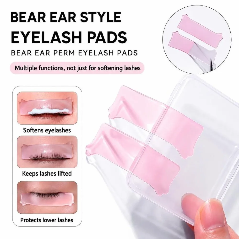 1 Pair Silicone Heart-shaped Eyelash Curling Pads Ultra Thin Reusable Eyelash Perm Curler Self-Adhesive Eyelash Curling Tools