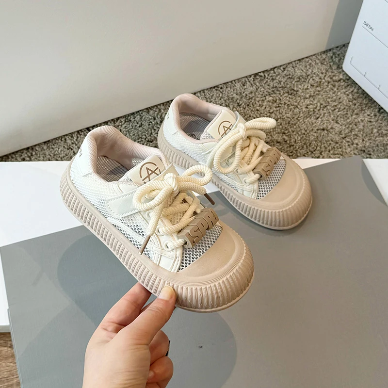 2024 Children Sneakers for Girls Boys Summer New Fashion Comfortable Soft Thick Sole Anti-slippery Cute Air Mesh Sports Shoes