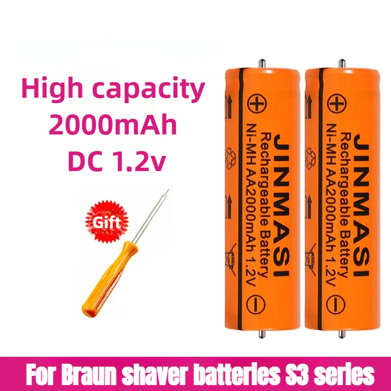 2PCS 1.2V 2000Mah A…