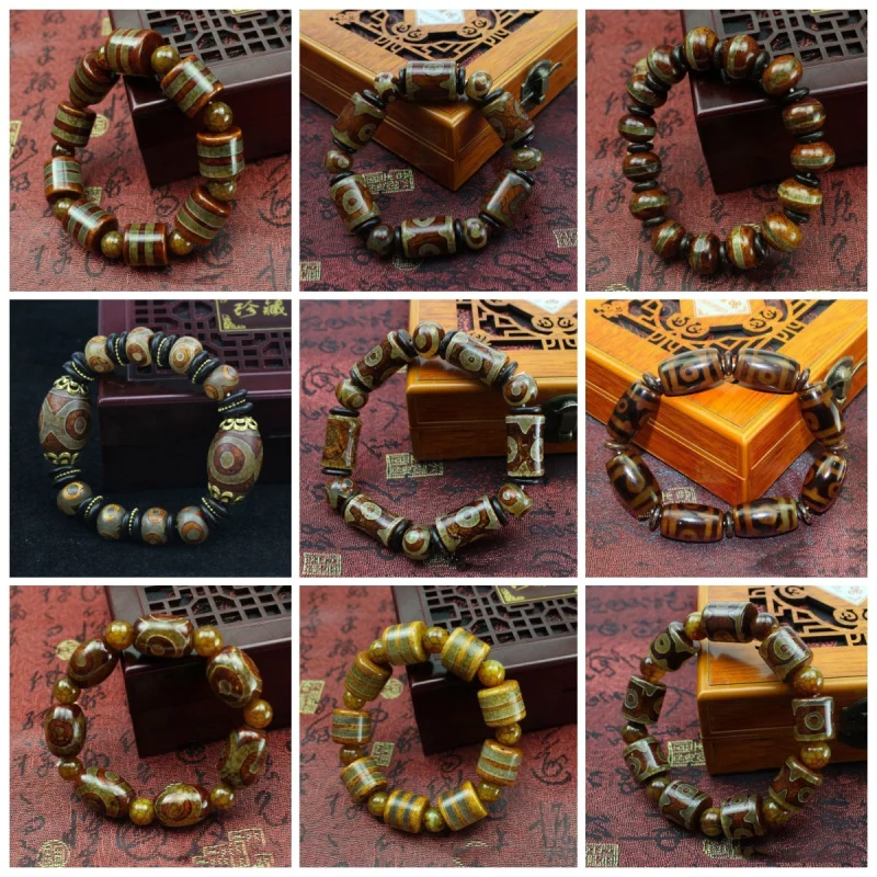 

Tibetan Tianyan Dzi Eye Agate Chalcedony Bracelet Men and Women
