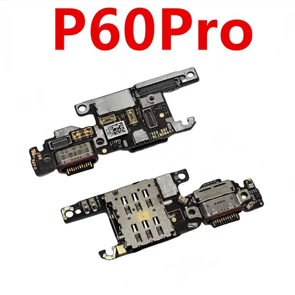 لهواوي P60 P70 P80 برو بورا 70 80 الترا USB شحن التوصيل قارئ بطاقات SIM فتحة ميكروفون شاحن ميناء حوض الكابلات المرنة مجلس #2