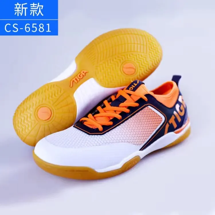 2024 New Table Tennis Shoes Men Women Blue Orange Indoor Court Shoe Unisex Top Quality Badminton Shoes Mens Sports Shoe