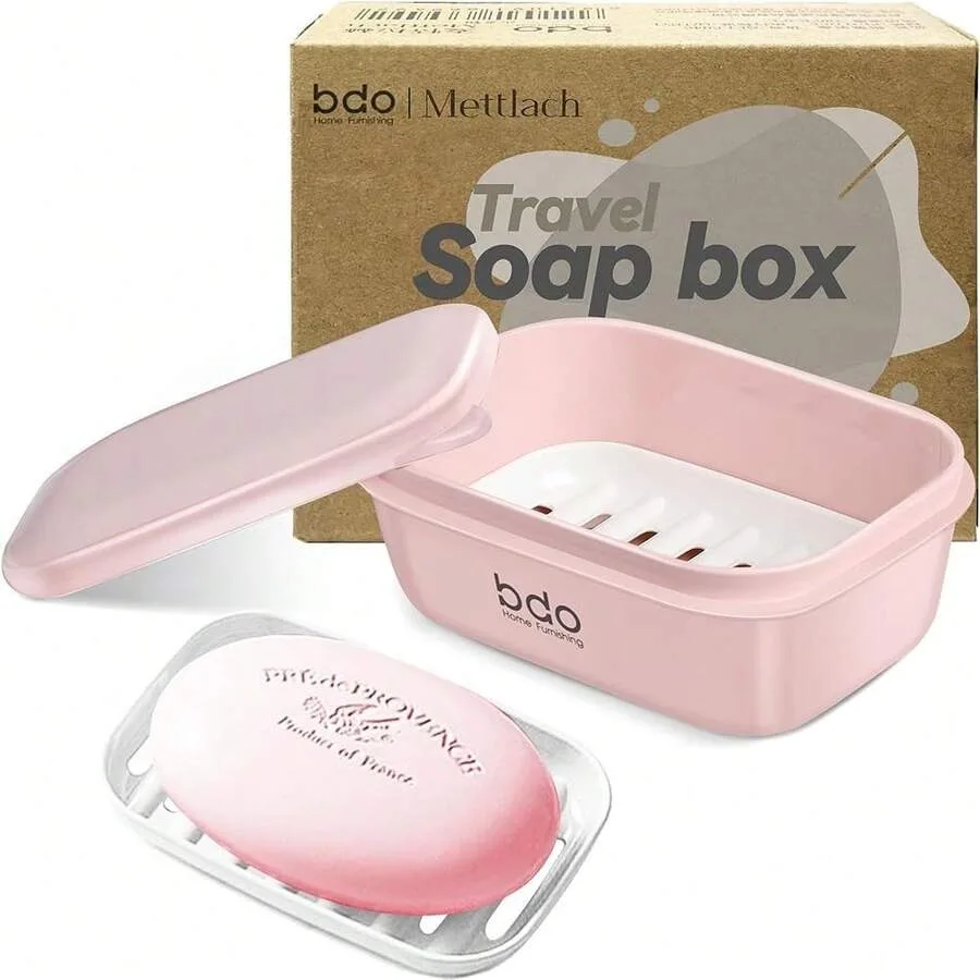 

Travel Soap Case, Leakproof Soap Container With Lid, Portable Bar Soap Holder For Traveling, Soap Dishes For Bathroom, Shower,