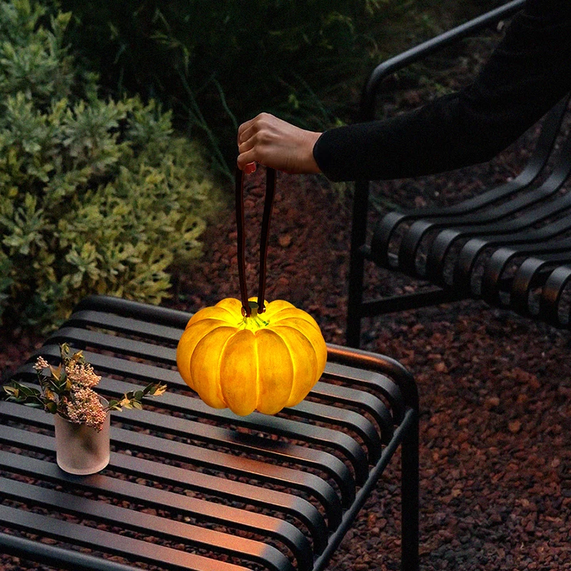 Solar Pumpkin Lantern Hanging Garden Outdoor Waterproof LED Lamp Decorative Solar Garden Lights for Yard