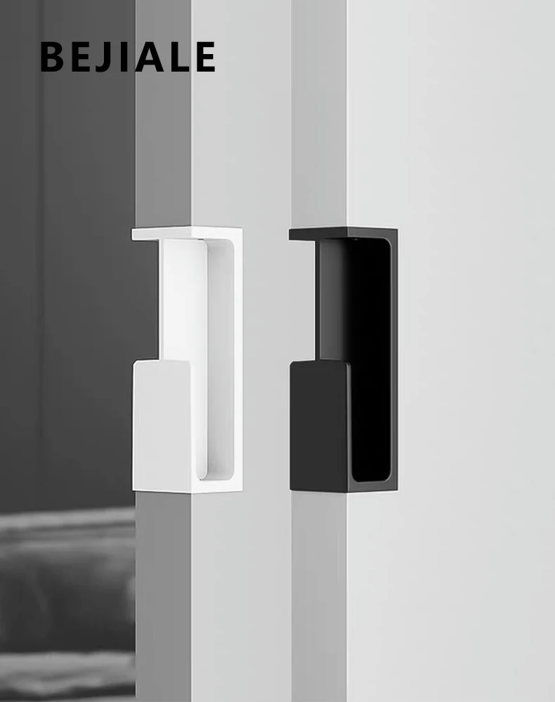 Push-pull Mobile Barn Door Handle Pocket Door Cloakroom Sliding Door Anti-collision Aluminum Alloy Handle Embedded Door Handle