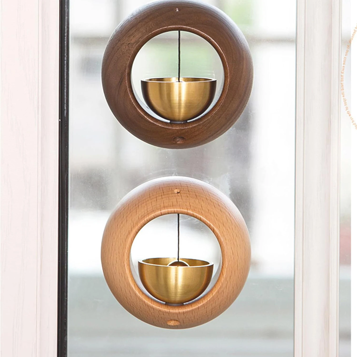 1pc Messing Türklingel Erinnerung Magnetische Holz Windspiele Selbstklebende Ladenbesitzer Glocke für Tür Home Dekorationen – Detail 7