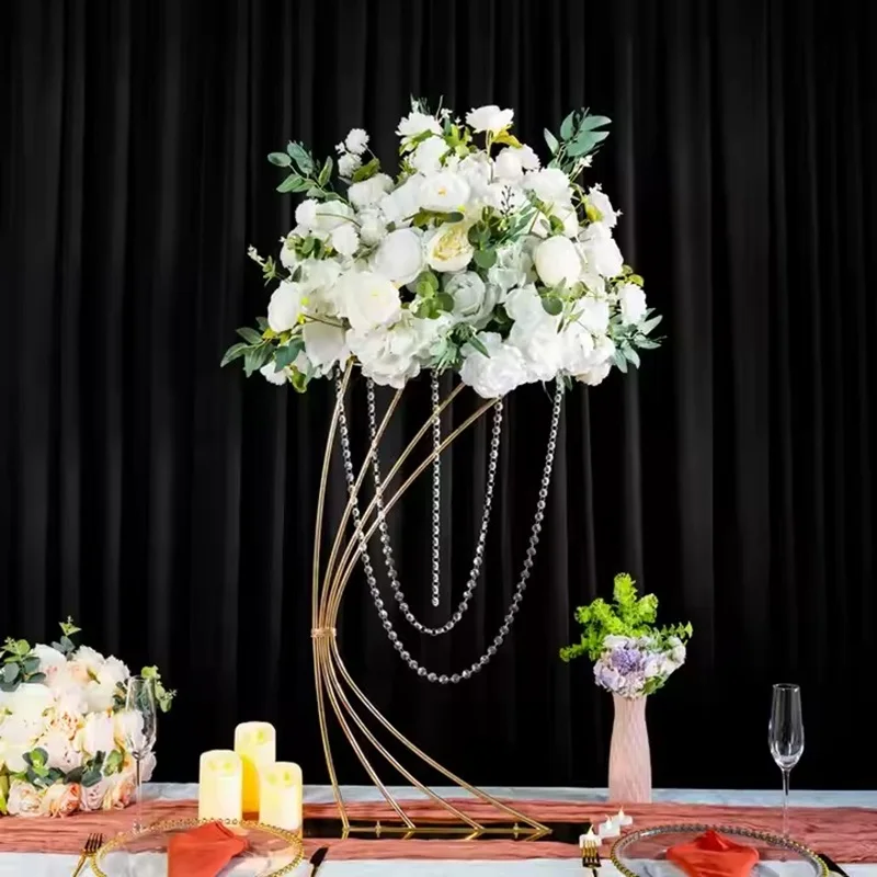 Goldener Blumenständer: 82 cm Metall-Schilderständer, perfekter Blumenständer für Hochzeiten und Veranstaltungen – Detail 2