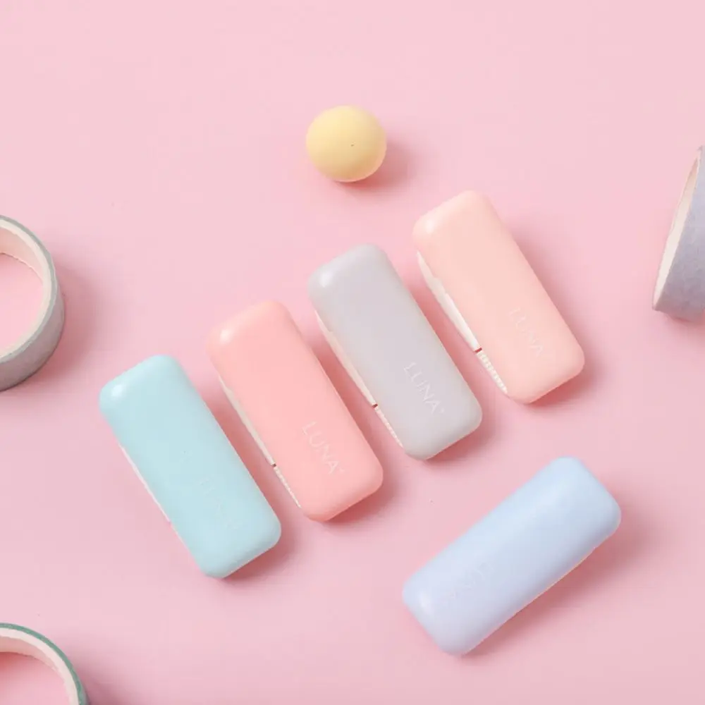 Tapes Stickers Solid Color Mini Washi Tape Cutter Clip Office Stationery Accessories Tape Dispenser