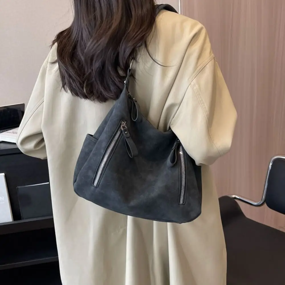 

Универсальная большая вместительная сумка на плечо из искусственной кожи, сумка во французском стиле, ретро сумка подмышки, повседневная женская сумка-тоут нового дизайна