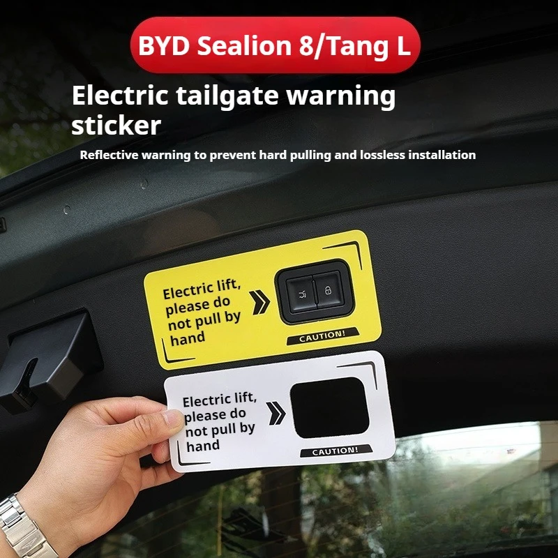 

Fit For BYD Sealion 8 Tang L Dmi/P EV Electric Tailgate Sticker Decoration Trunk Switch Button Prompt Sticker EV Accessories