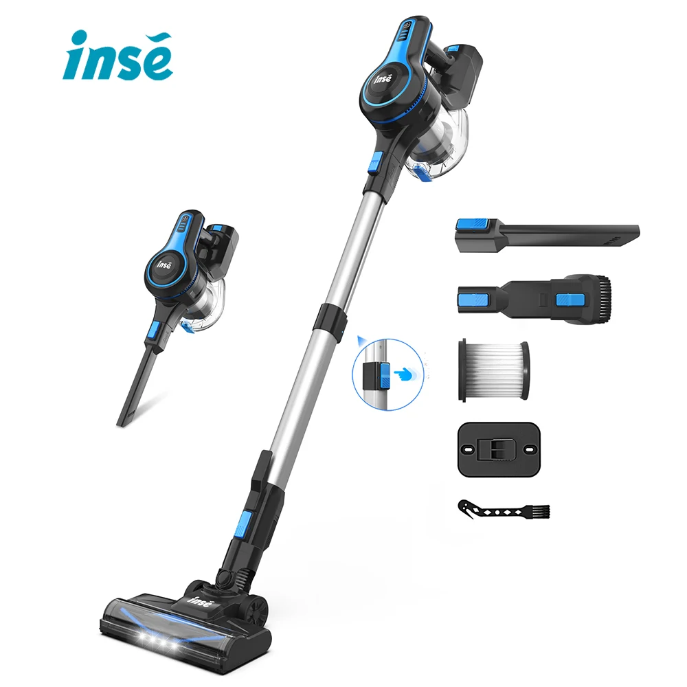 INSE Wireless Vacuum Cleaner 20Kpa Suction Power, Removable Battery,Large Dustbin Household Cordless Vacuum Aspirateur