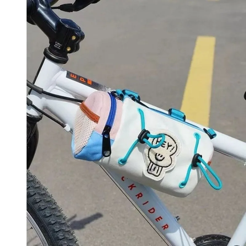 

Bicycle Handlebar Bag - Large Capacity Storage for Road & Mountain Bikes, Waterproof Cycling Pack with Multi-Function Pockets