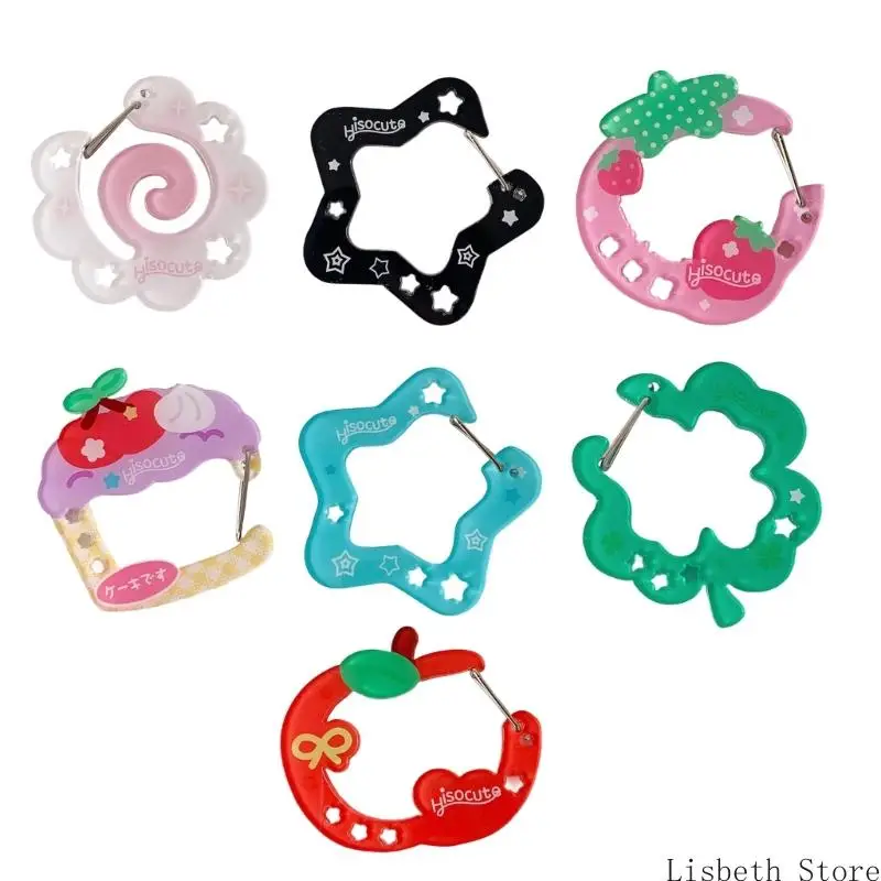 Lightweight Acrylic Carabiner Keychain Backpack Pendant Handbook Decoration Unique Gift for Students Office Workers