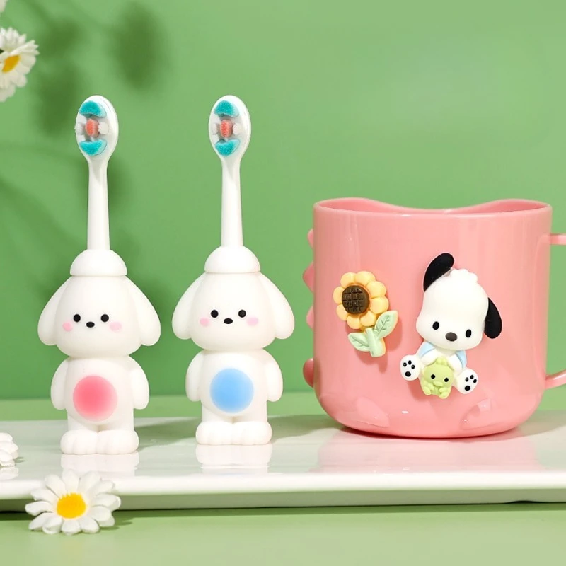 لطيف الكرتون الاطفال فرشاة الأسنان مع كوب الأطفال شعيرات فائقة النعومة فرشاة حماية الأسنان فرشاة أسنان الأطفال للأعمار 3-12 #3