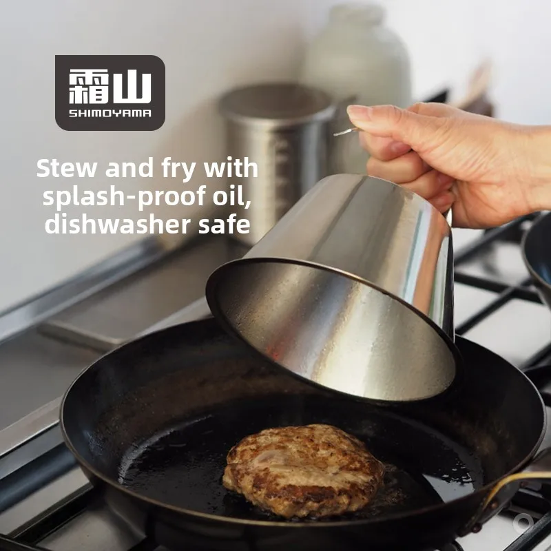 Stainless Steel Lid for Frying Pan Pot Cover Splash Proof Dishwasher Safe Rustproof Universal Fit Kitchen Cookware Accessory
