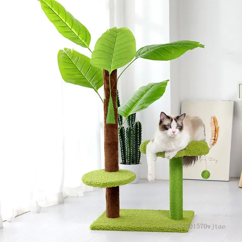 

New style cat tree nest climbing frame tropical rainforest style pet toy jumping platform sisal hemp creative Cat climbing frame