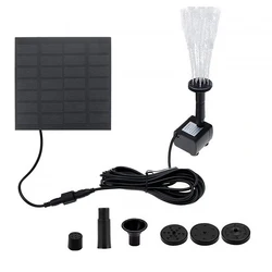 Solar Hydroponics Submersible Pump Easy Installation with 6 Nozzles Multifunctional Decorative Props Portable for Outdoor Garden