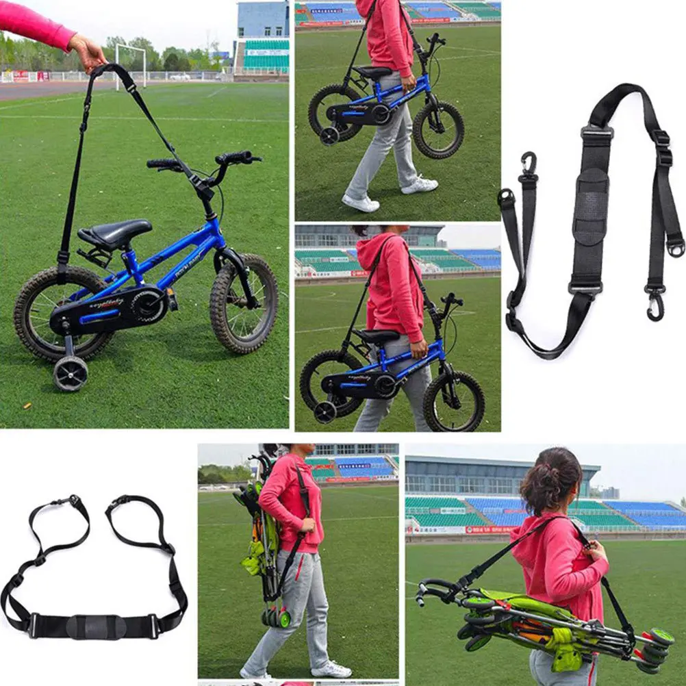 

2pcs Nylon Scooter Shoulder Strap For Balance Bike Electric Scooter Carrying Belt Adjustable Wide Lifting Handle Foldable
