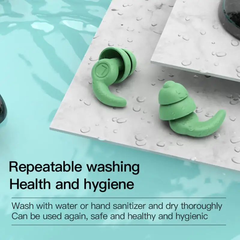 Снижение уровня шума в сне силиконовая затычка для ушей защита ушей затычки для ушей с защитой от шума Водонепроницаемая затычка для путешествий работы водонепроницаемые затычки для ушей