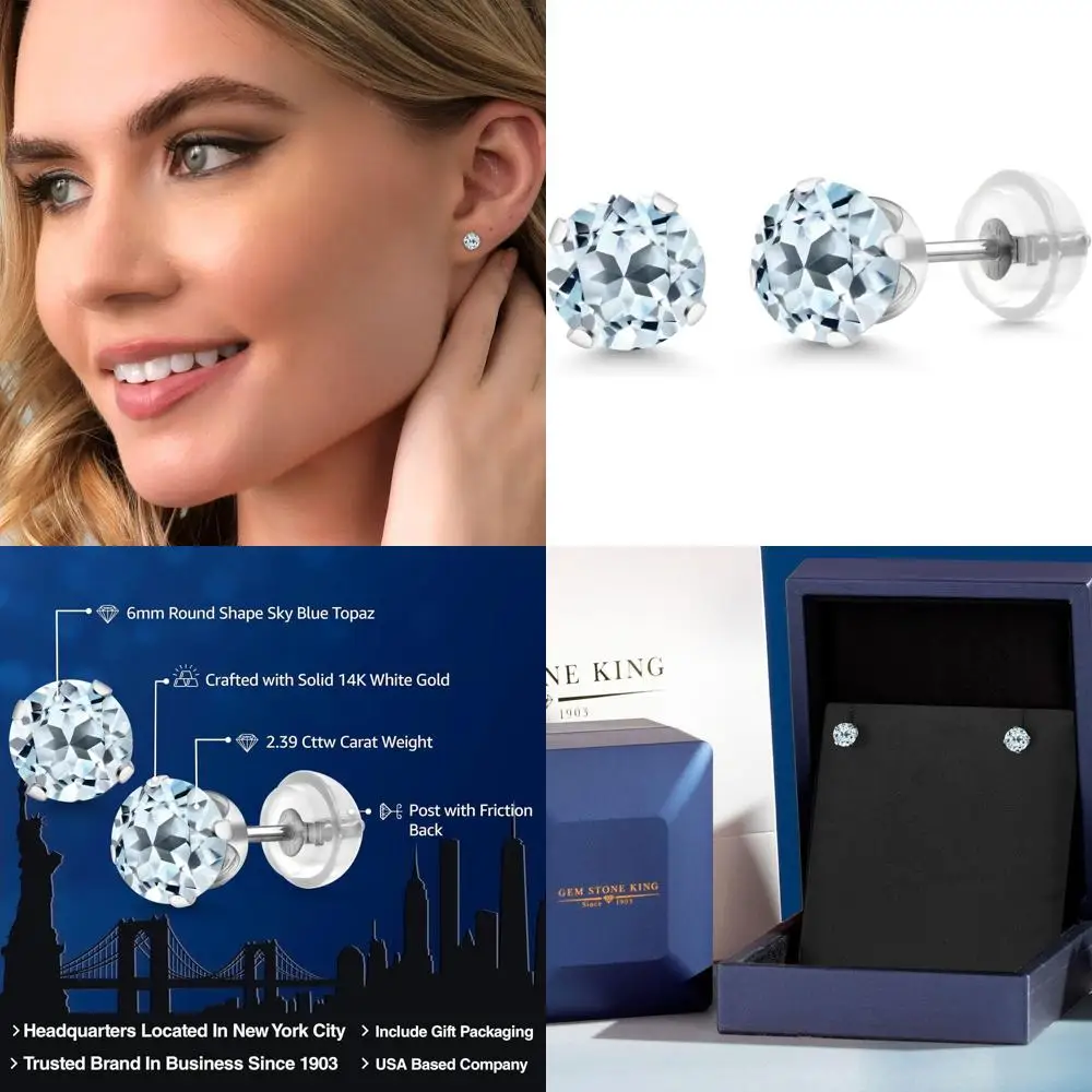 

Серьги-гвоздики из золота 14K с круглыми камнями 6 мм, камни по месяцам рождения, для женщин и мужчин
