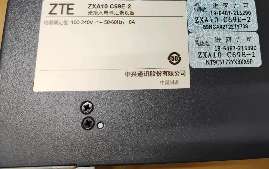 ZXA10 C69E-2, AC 단일 메인 컨트롤 지지대, C620 미니 컴퓨터 랙 OLT, 높이 2U, 지지대 2 개의 메인 컨트롤 스위치 보드, 신제품