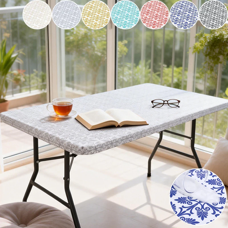 

PEVA Waterproof Table Cloth Washable and Stain-resistant Design for Home Kitchen Dining Garden Terrace,Coffee Dining Table Cloth