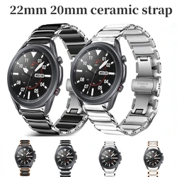 22mm 20mm Ceramic Strap For Samsung Watch 6 5 4 3/Huawei Watch 4/3/GT4-3-2 Pro Metal Stainless Steel Belt For Amazfit GTR 4/Bip